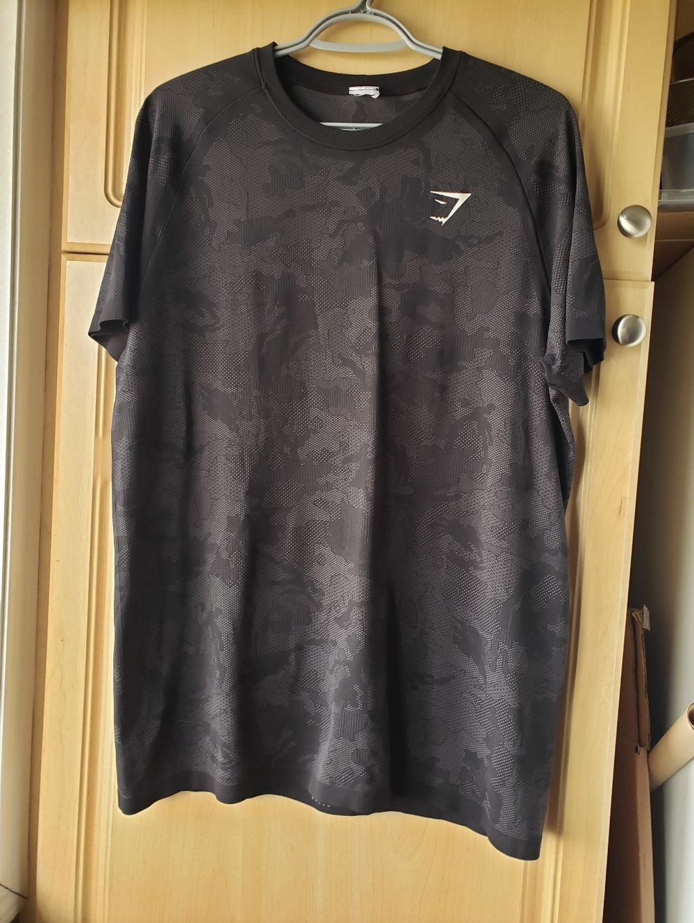 Gymshark Men’s Black Camo Short-Sleeve Training Tee